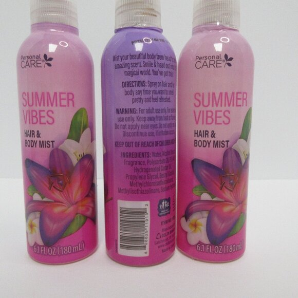 ( Lot 3) Personal.Care Summer Vibes Hair & Body Mist 6.1 Oz (180mL) Each - Picture 3 of 4